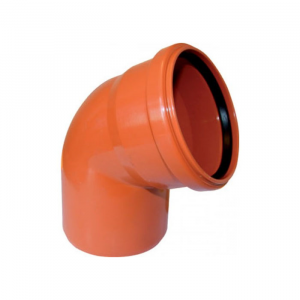 Отвод 200х60° ПВХ Pestan (Сербия), для наружной канализации под резин. кольцо (цвет кирпичный) ГОСТ 54475-2011 1
