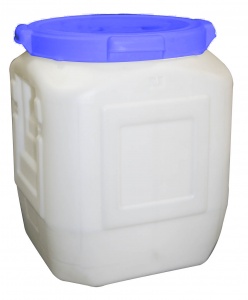 Бидон пластиковый объем 45л для пищевых продуктов, 360х450мм (DxH), Dгорл.-310мм, цвет белый 1