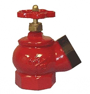        Клапан пожарный чугунный угловой 125° КПК ВР/НР Ду65  1