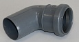 Отвод ПП 50х67° (s=1,8) Политэк, для внутрен. канализации под резин. кольцо (цвет серый) ГОСТ 32414-2013
