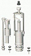 Комплект смывной арматуры, с одной стоп-кнопкой (хром), для бачков с нижней подводкой Alca Plast (SA2000S 1/2" CHROM) 2