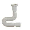   Труба гибкая гофрированная с накидной гайкой 1 1/2" х 40 мм, длина 360-850 мм, АС-10121 ОРИО