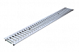       Решетка стальная оцинкованная штампованная 1000х136мм для лотков и пескоуловителей DN100, класс нагрузки А, Basic  