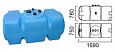 Ёмкость (танк) 800 Т ГВКЗ для дизельного топлива горизонт., 1700х750х780,мм (ДхШхВ), V=800л, Dгорл.-90мм, цвет синий, Анион