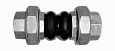 Компенсатор резиновый муфтовый АДЛ FC6  DN15 (1/2"), ВР-ВР, PN10, Тmax. = 95 °C