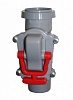 Обратный клапан ПП 50 с запирающим устройством для канализации под раструб с резин. кольцом (цвет серый)