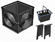Дождеприёмник пластиковый 290х290х297мм (черный), без решетки, в комплекте 2 перегородки и корзина, класс А15 - С250 (до 25 т), PolyMax Basic