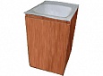 Кухонная тумбочка для накладной мойки, размер 500х600, вишня,  ЛесМаркет